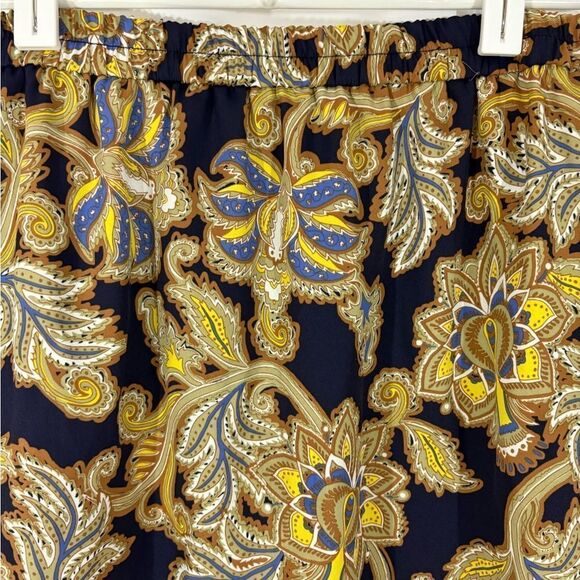 LOFT Blue Floral Print Skirt - Picture 3 of 8